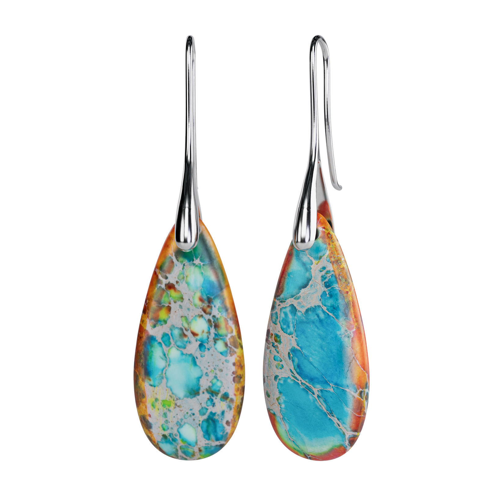 Turquoise Jasper Teardrop Earrings