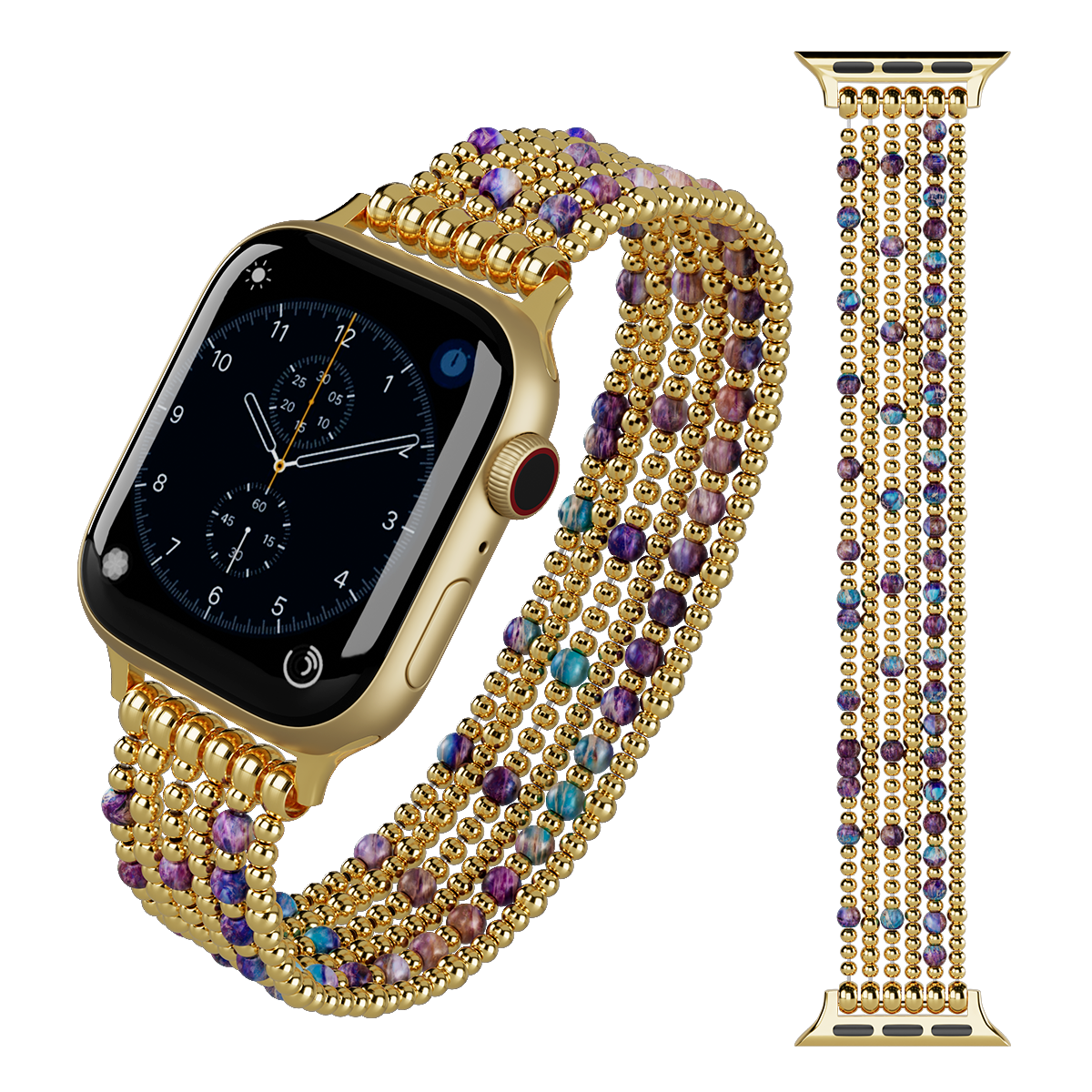 Artisanal Spring Jasper Stretchy Apple Watch Straps