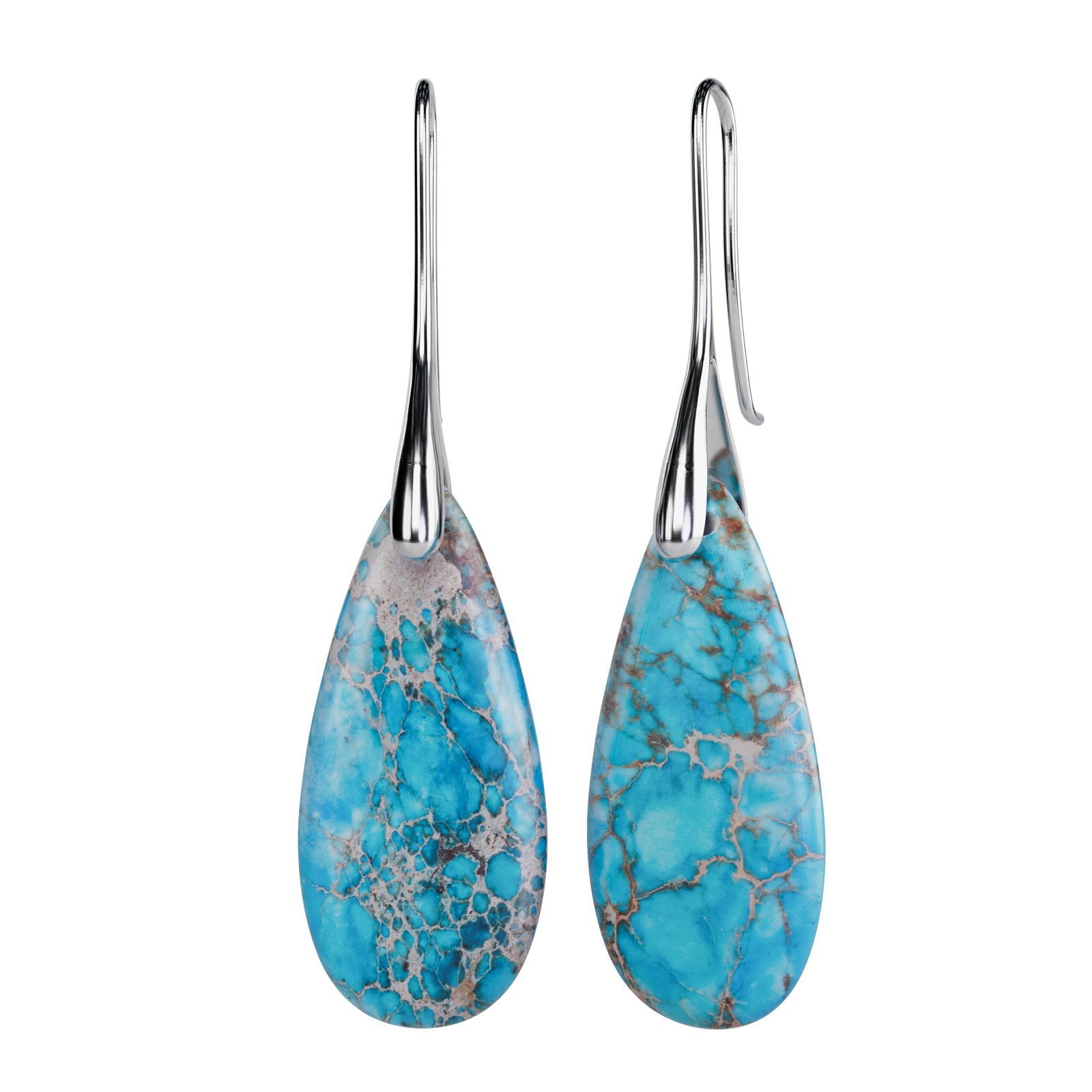 Turquoise Jasper Teardrop Earrings